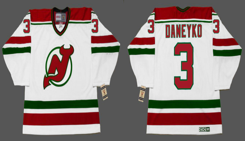 2019 Men New Jersey Devils #3 Daneyko white CCM NHL jerseys